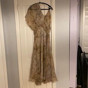 Haute hippie formal dress gown one shoulder maxi